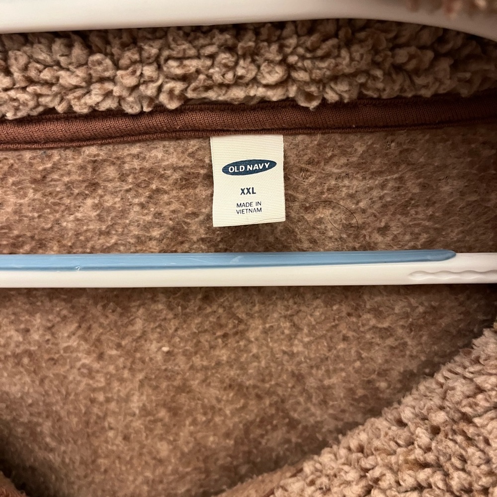 Old Navy Fuzzy Sherpa Pink Sweatshirt - Picture 2 of 3